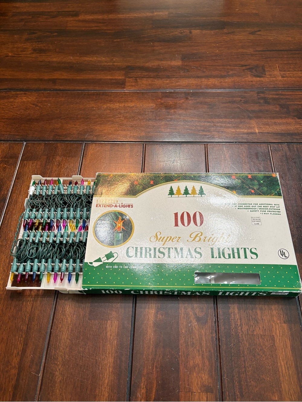 100 Vintage Christmas multicolored lights